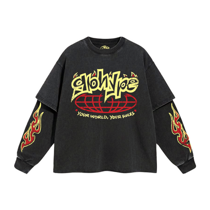 GLOHYPE “YOUR WORLD YOUR RULES” LONG SLEEVE